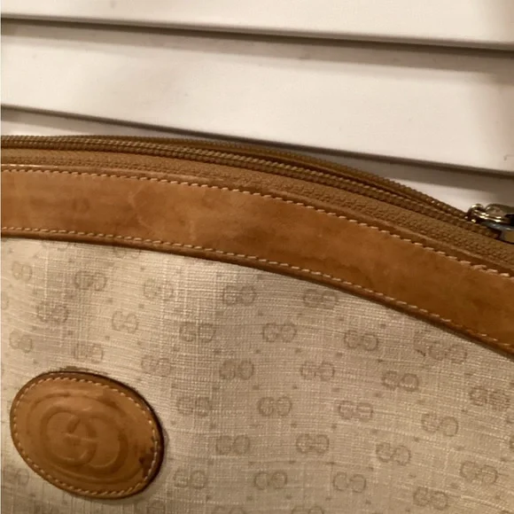 Gucci Tan and Brown Leather Crossbody Bag Vintage 80s OFFERS - Picture 8 of 16